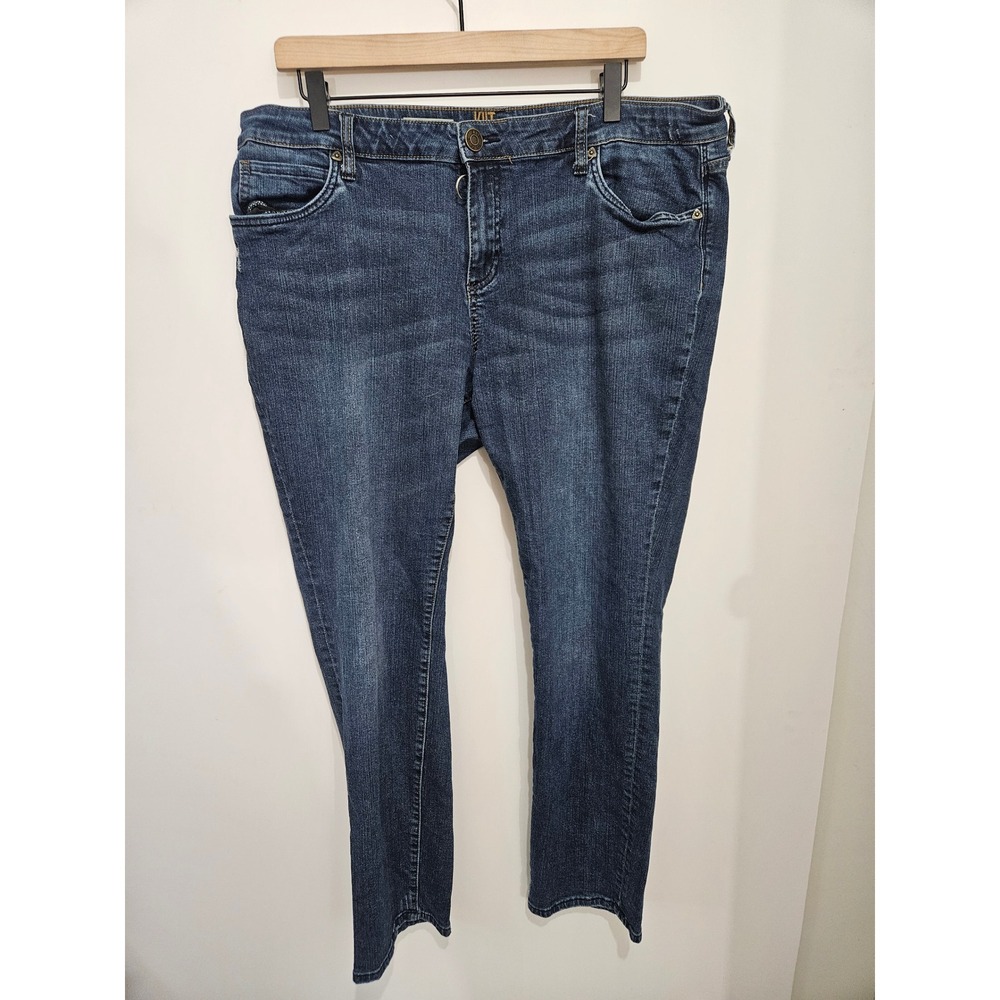 Kut from the Kloth Katy Boyfriend Jeans Dark Wash Blue Denim Size 16‎